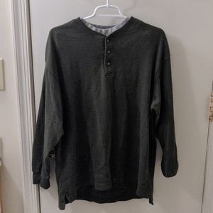 Redhead Men's Layered Look Henley Large Green